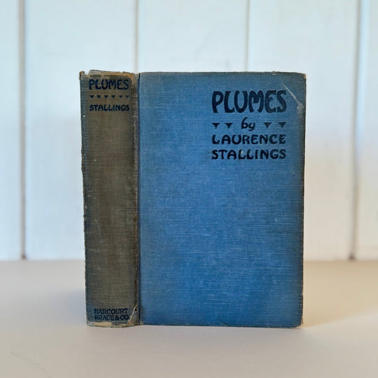 Plumes, Laurence Stallings, 1924 World War I Autobiographical Fiction Hardcover - Pretty Old Books