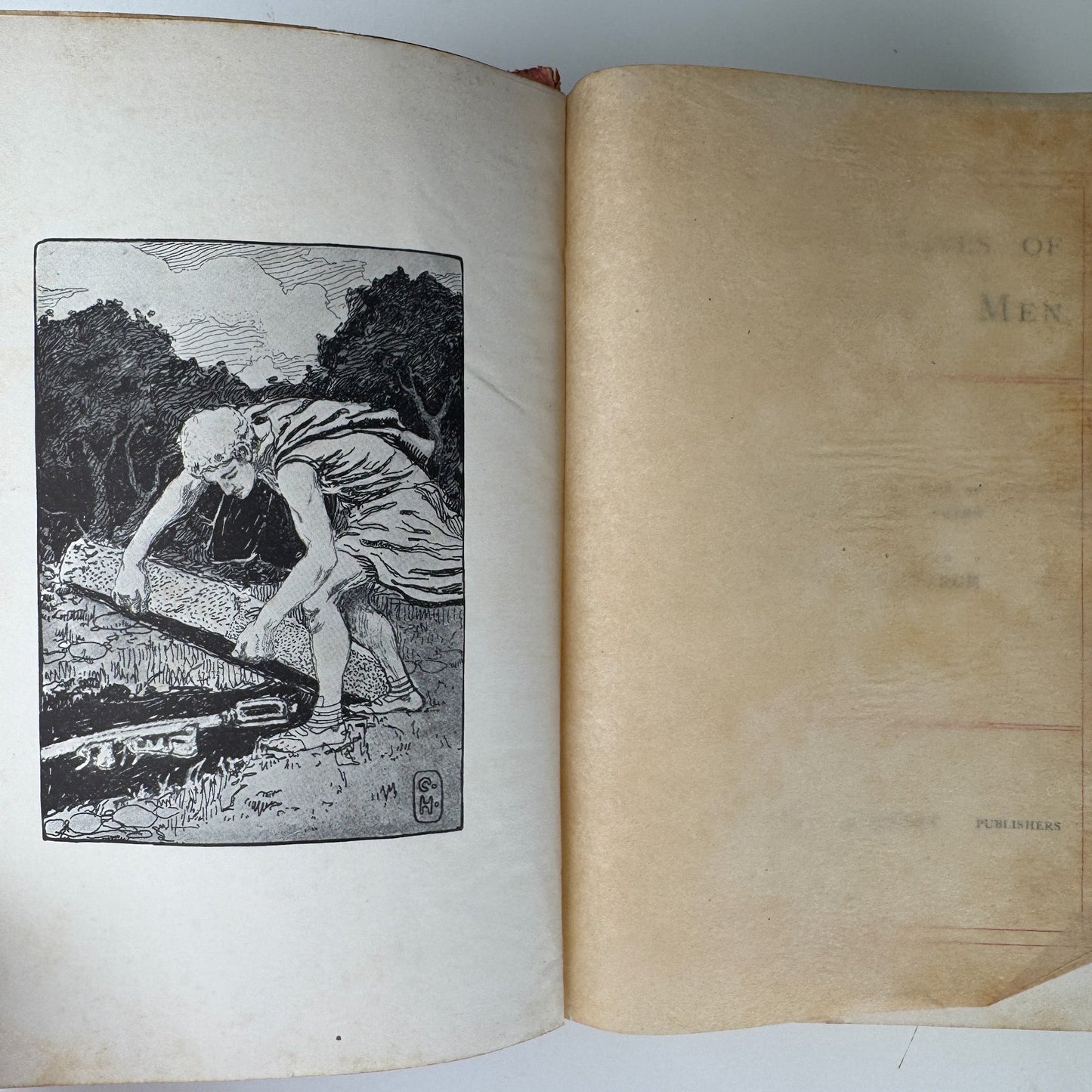 Plutarch’s Lives: Antique Half - Leather Volume, John Dryden - Pretty Old Books