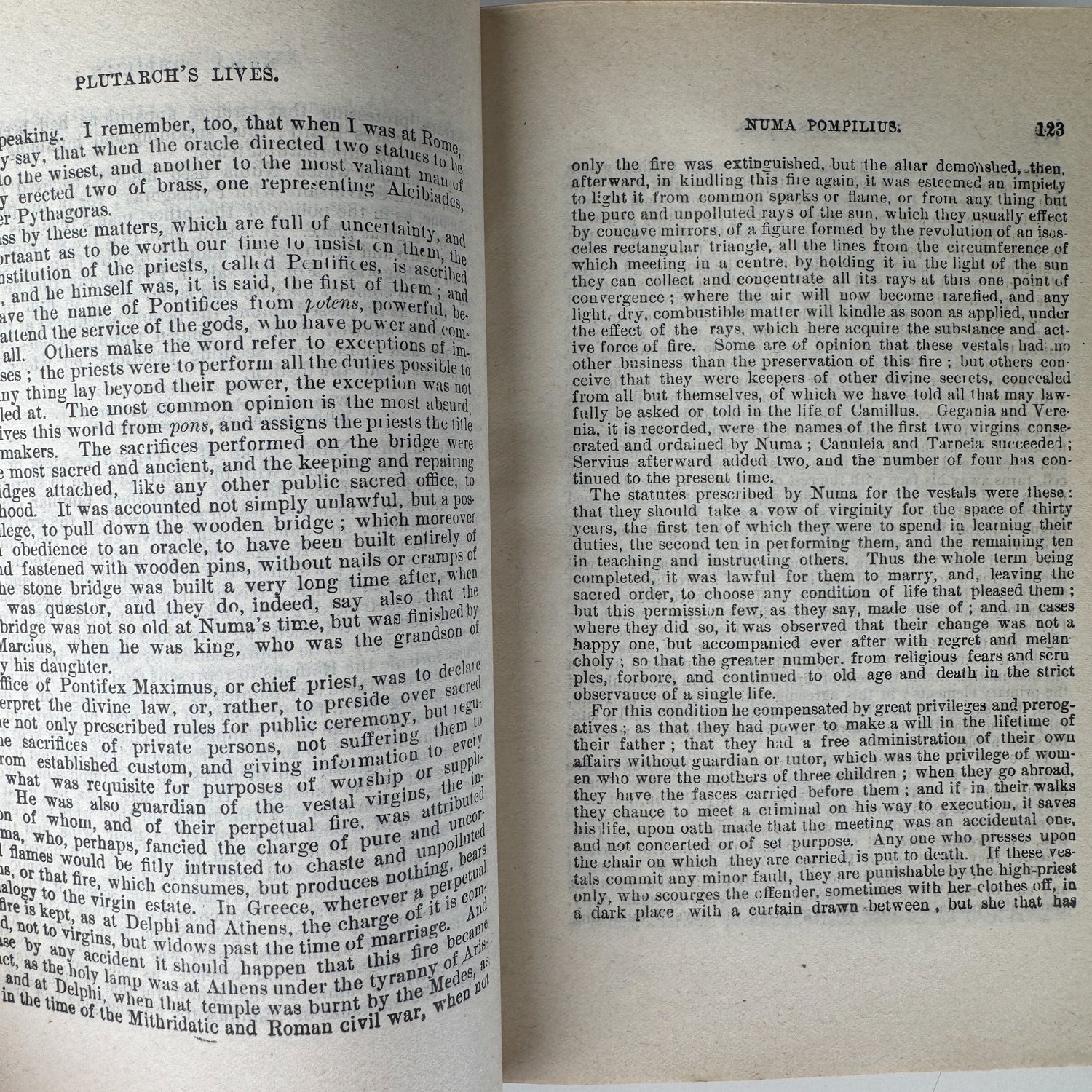 Plutarch’s Lives: Antique Half - Leather Volume, John Dryden - Pretty Old Books