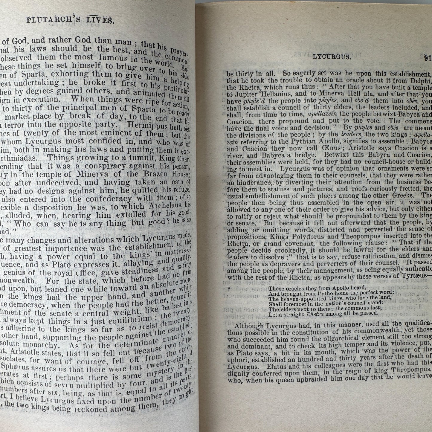 Plutarch’s Lives: Antique Half - Leather Volume, John Dryden - Pretty Old Books