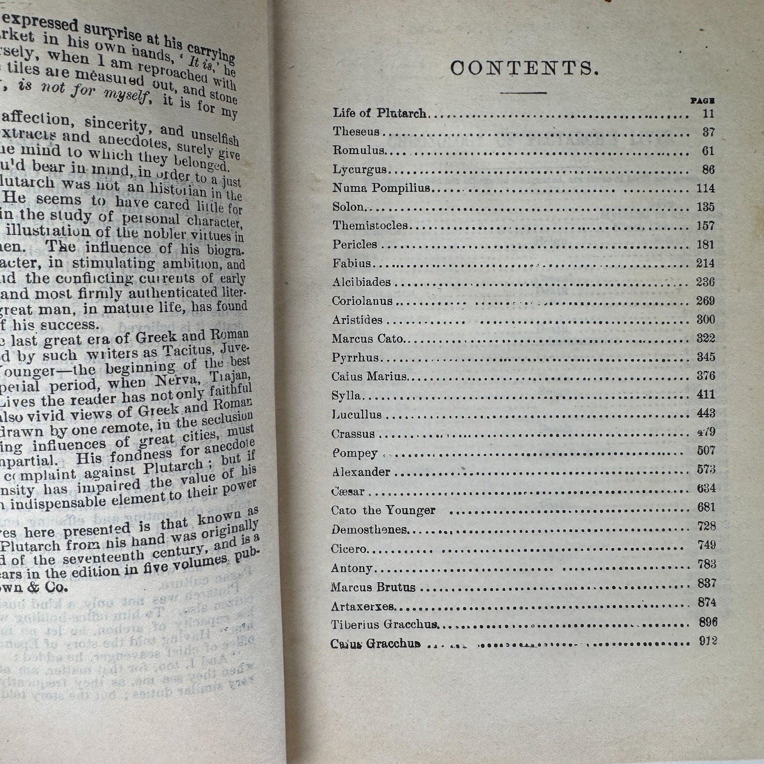 Plutarch’s Lives: Antique Half - Leather Volume, John Dryden - Pretty Old Books