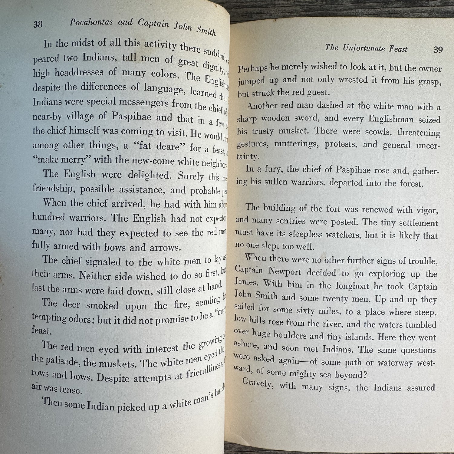 Pocahontas and Captain John Smith, Marie Lawson, 1950 - Pretty Old Books