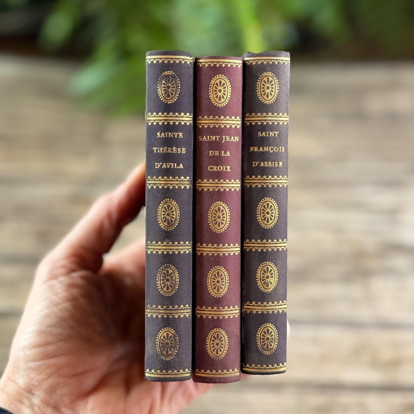 Pocket-Sized Saints Book Set in French, Sainte Thérèse, Saint Jean, Saint Francis - Pretty Old Books