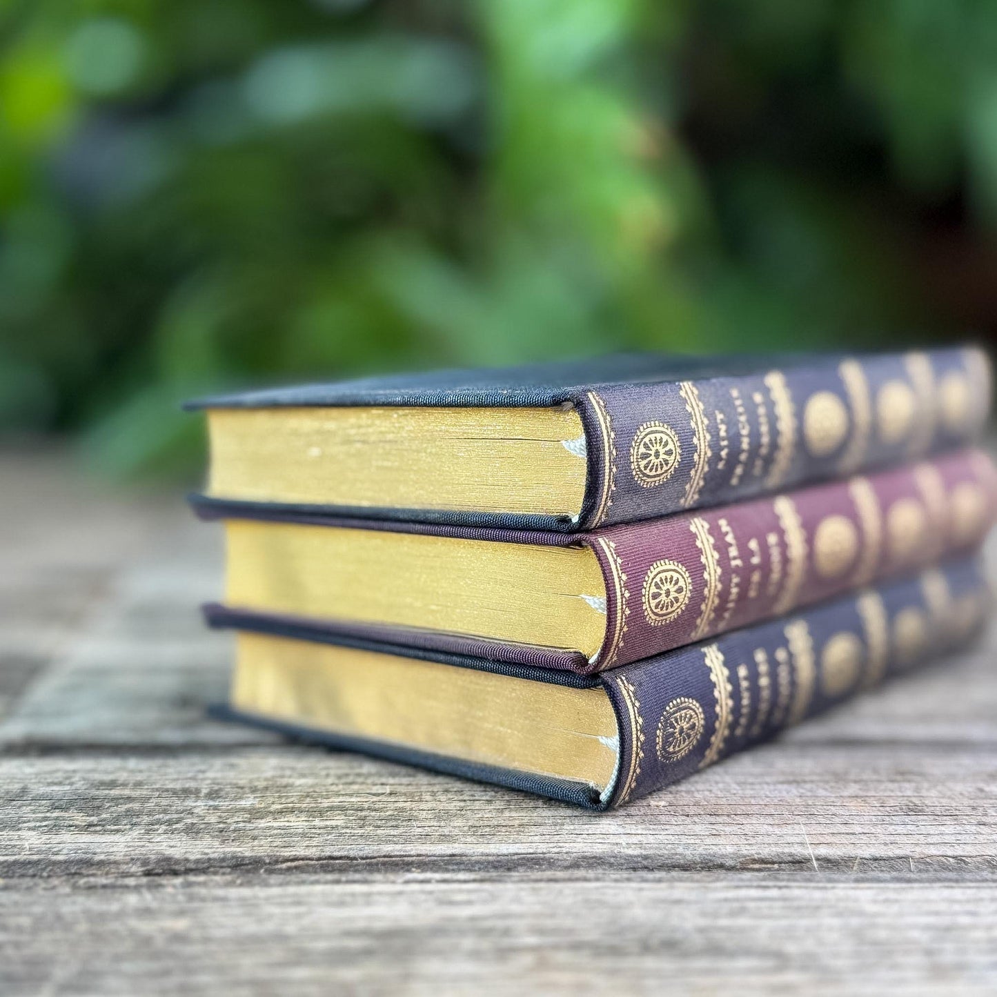 Pocket-Sized Saints Book Set in French, Sainte Thérèse, Saint Jean, Saint Francis - Pretty Old Books