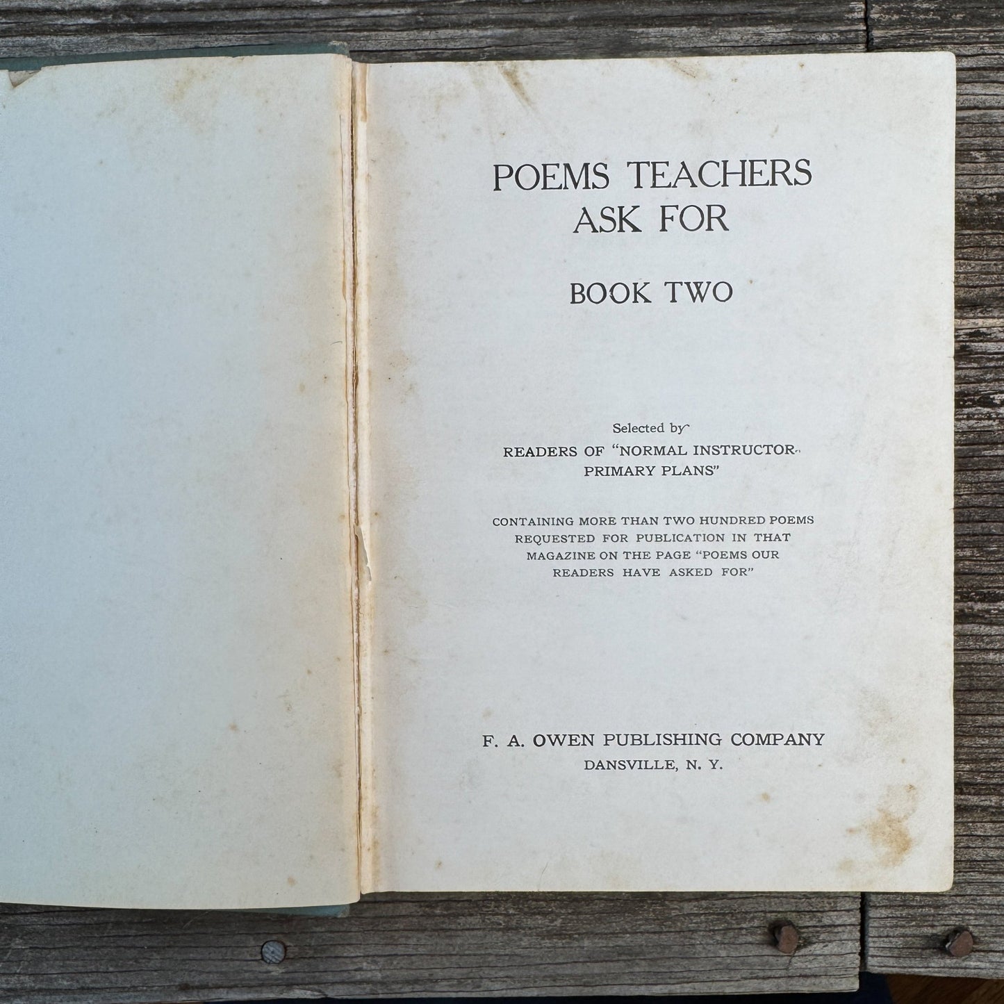 Poems Teachers Ask For, Book Two, Poetry Anthology for Schools - Pretty Old Books