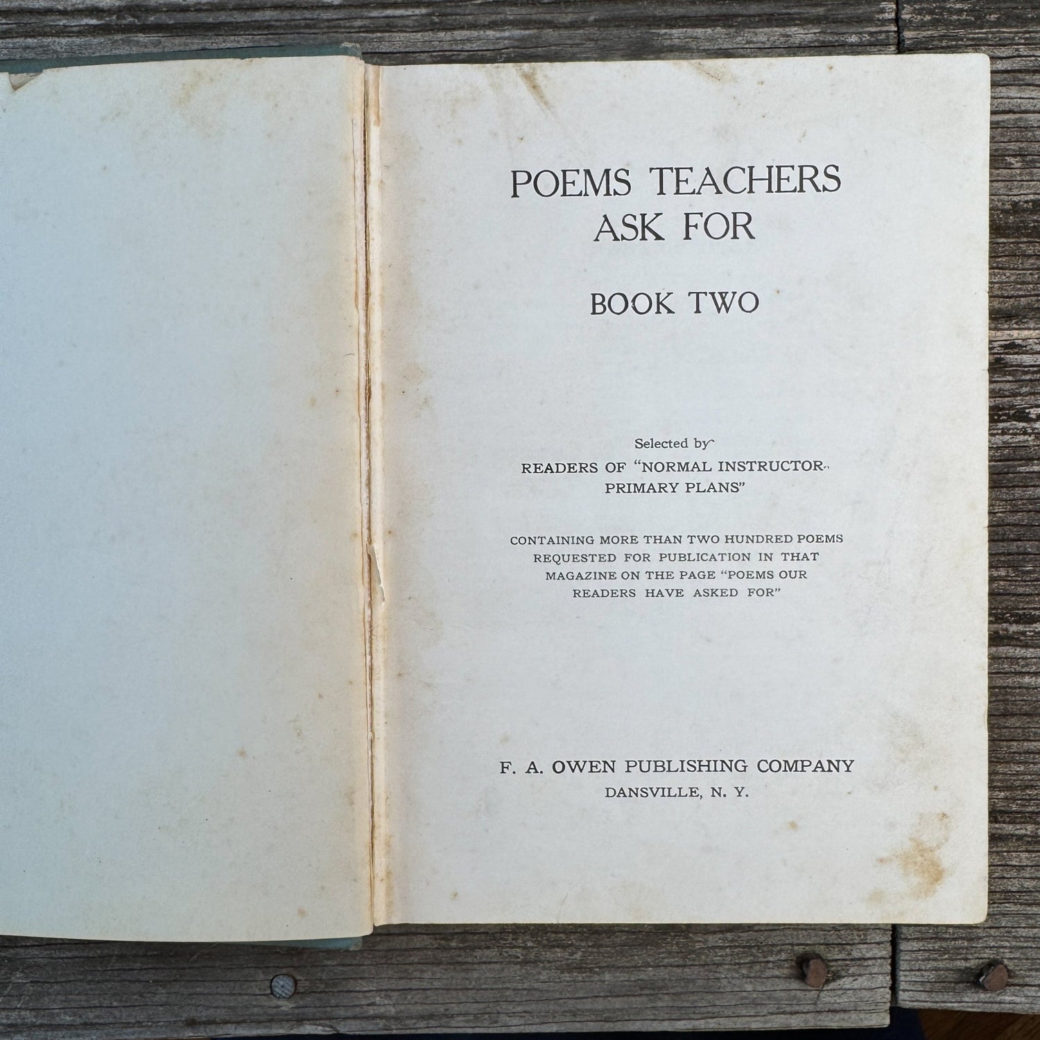 Poems Teachers Ask For, Book Two, Poetry Anthology for Schools - Pretty Old Books