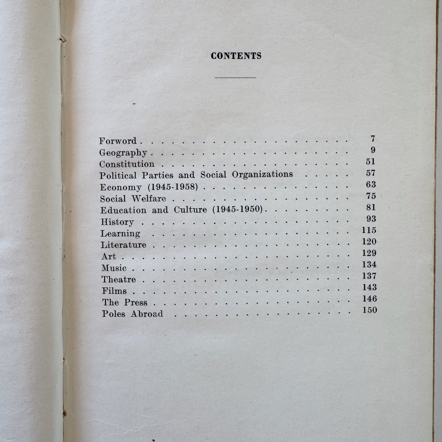 Poland - Land, History, Culture, An Outline, 1959 Hardcover - Pretty Old Books