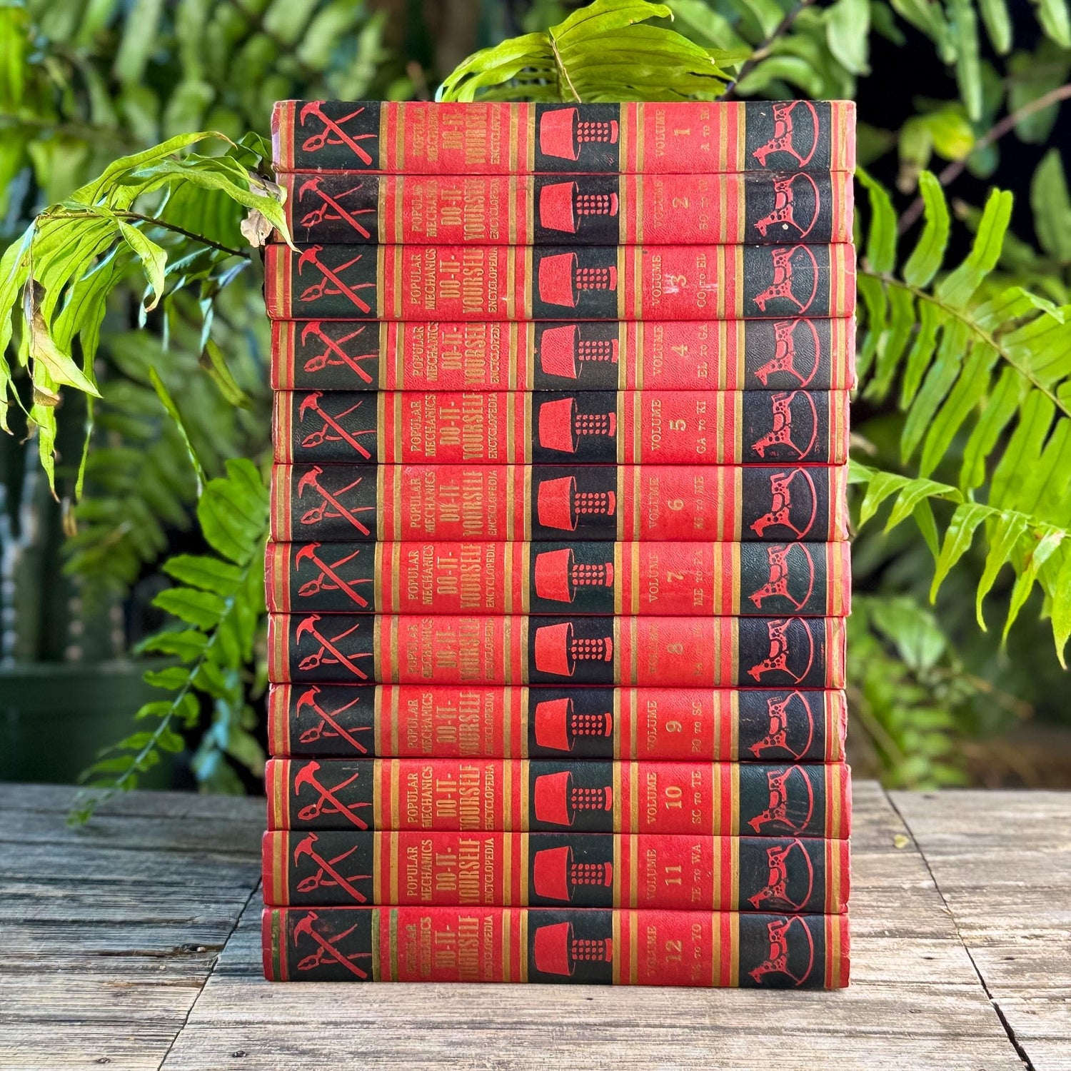 Popular Mechanics Do-It-Yourself Encyclopedia, Complete 12 Volume Set, 1956 - Pretty Old Books