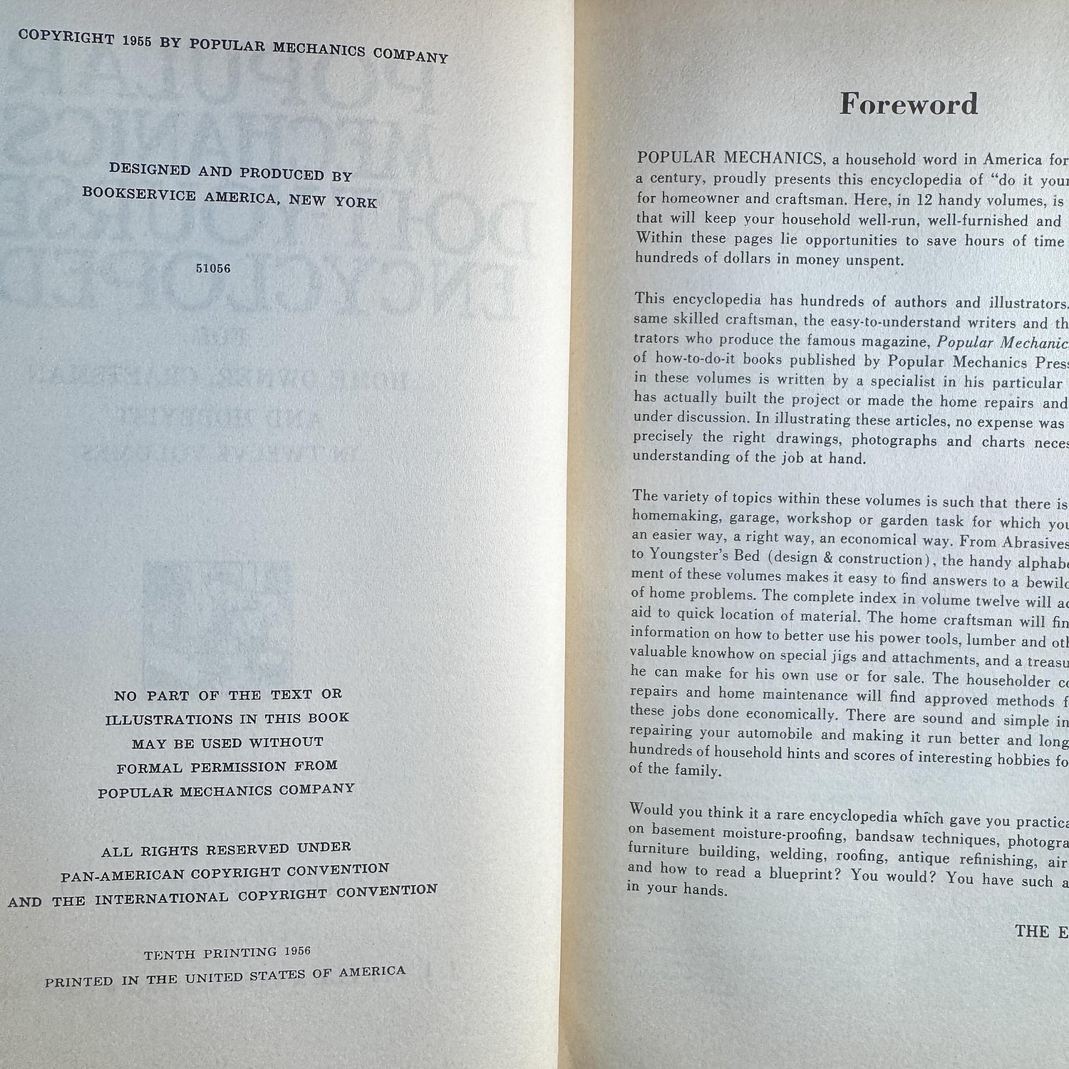 Popular Mechanics Do-It-Yourself Encyclopedia, Complete 12 Volume Set, 1956 - Pretty Old Books