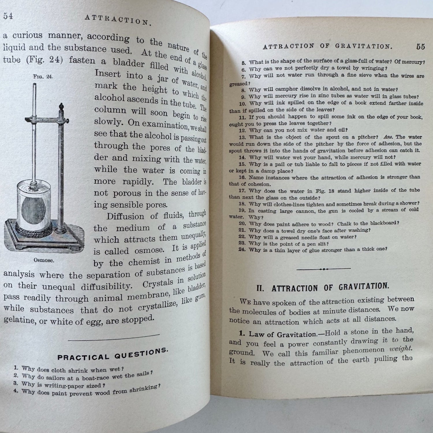 Popular Physics, 1896 Textbook, Illustrated Elementary Science Book - Pretty Old Books