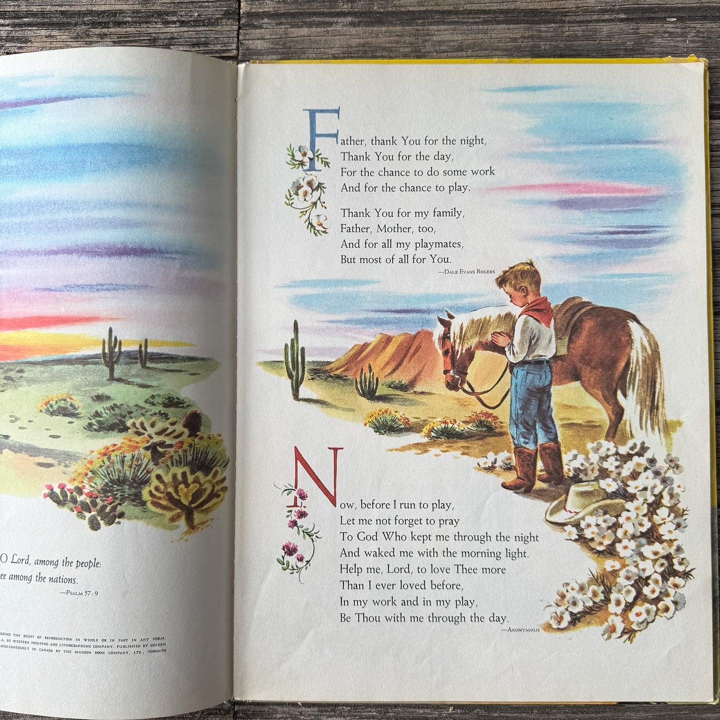 Prayer Book for Children, Dale Evans, 1956 - Pretty Old Books