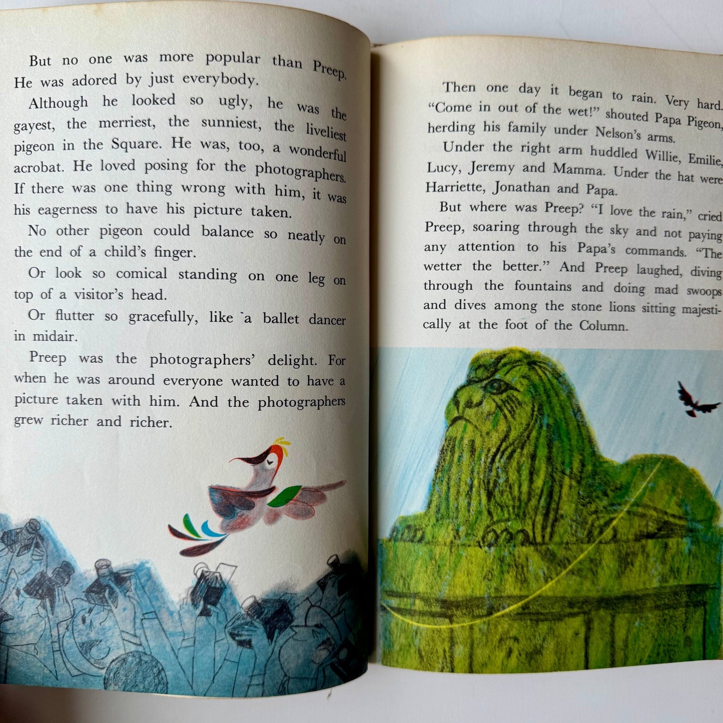 Preep: The Little Pigeon of Trafalgar Square, 1964 Hardcover - Pretty Old Books