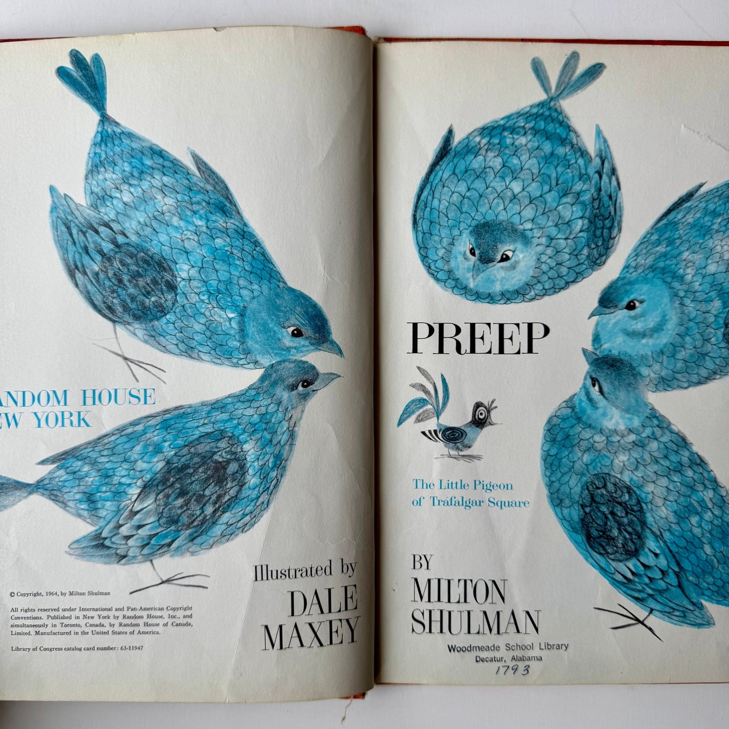 Preep: The Little Pigeon of Trafalgar Square, 1964 Hardcover - Pretty Old Books