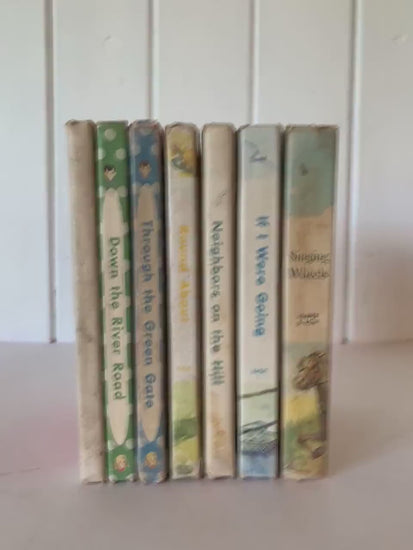 Mid-Century Alice and Jerry School Readers, Vintage Decorative Books, Play Room Decor, Classroom Decor, Teacher Gift