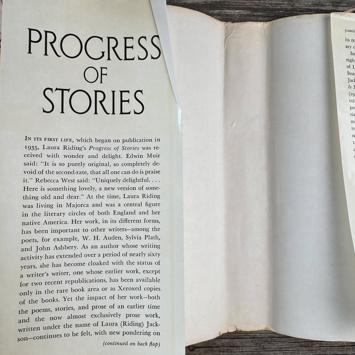 Progress of Stories, Laura Riding, 1982 - Pretty Old Books