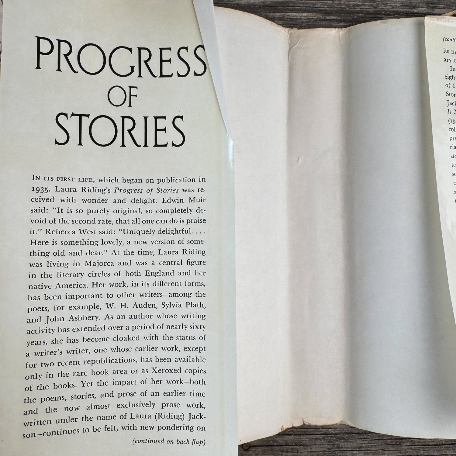Progress of Stories, Laura Riding, 1982 - Pretty Old Books