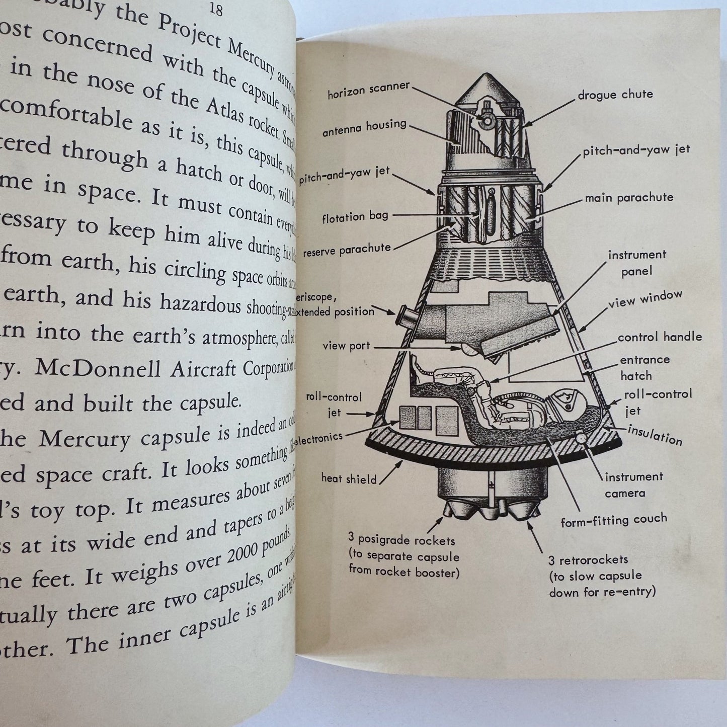 Project Mercury, Charles Coombs, 1960, Illustrated Children's Illustrated Book - Pretty Old Books