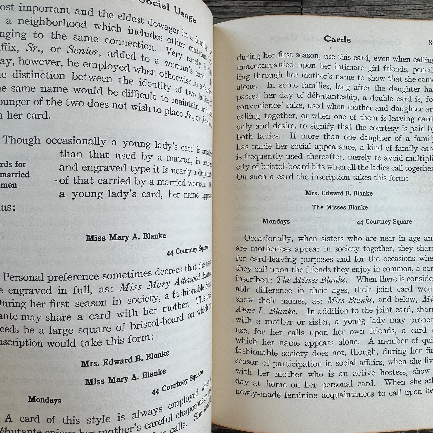 Putnam's Handbook of Etiquette: A Cyclopaedia of Social Usage, 1913 - Pretty Old Books