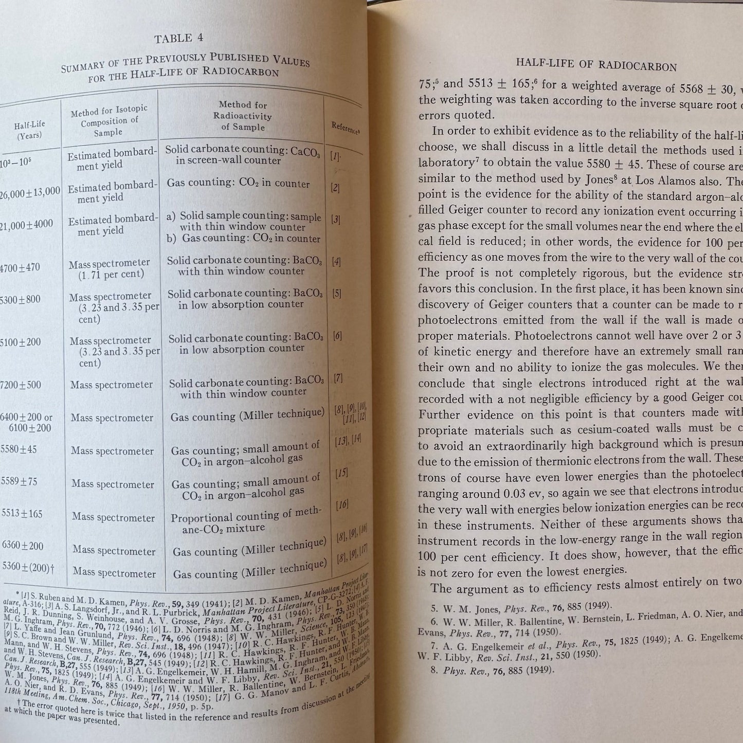 Radiocarbon Dating, Willard F. Libby, 1952 First Edition, Nobel Prize Winning Science - Pretty Old Books
