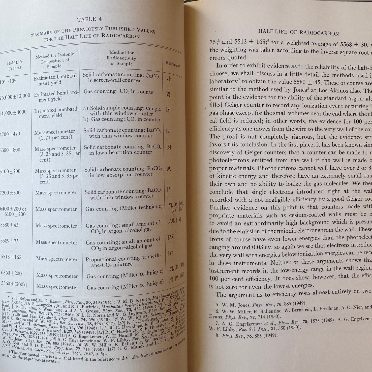 Radiocarbon Dating, Willard F. Libby, 1952 First Edition, Nobel Prize Winning Science - Pretty Old Books