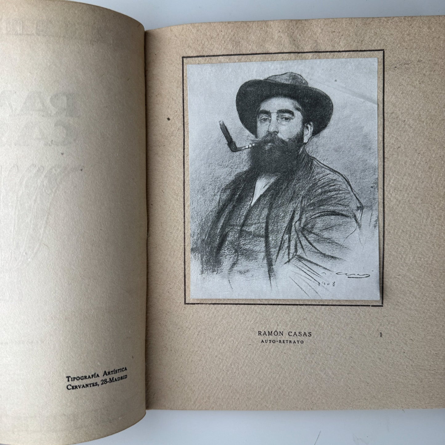 Ramon Casas, Editorial Estrella, Madrid, Antique Portraiture Softcover - Pretty Old Books