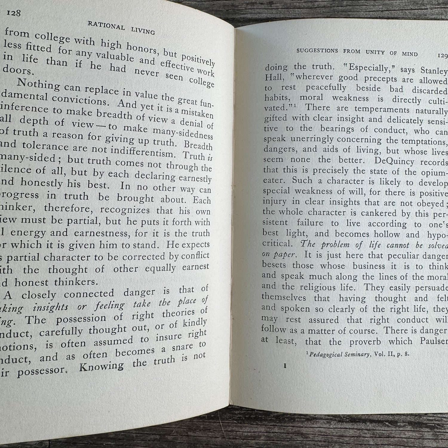 Rational Living: Some Practical Inferences from Modern Psychology, Henry Churchill King, 1919 - Pretty Old Books