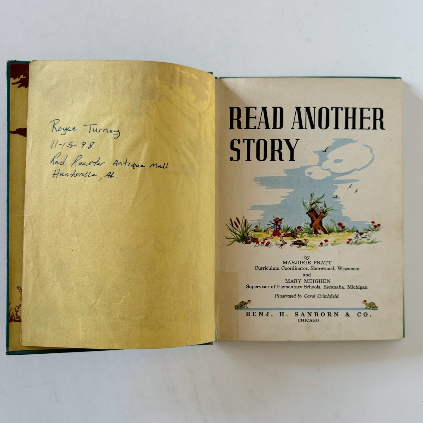 Read Another Story, Pratt and Meighen, 1939 Primer School Book - Pretty Old Books