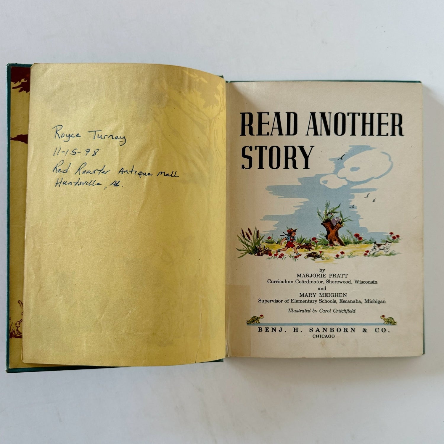 Read Another Story, Pratt and Meighen, 1939 Primer School Book - Pretty Old Books