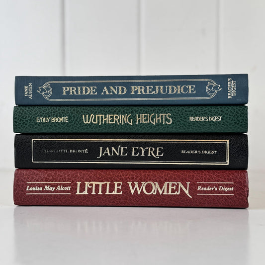 Reader’s Digest Classics Set – Pride and Prejudice, Wuthering Heights, Jane Eyre, Little Women - Pretty Old Books