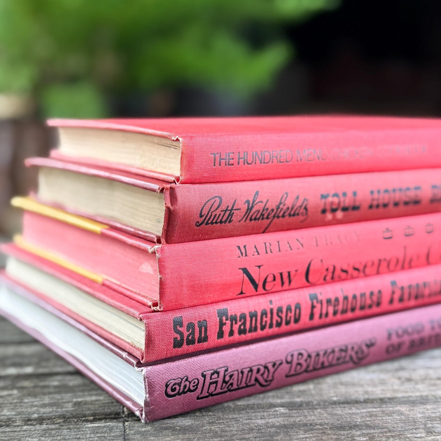 Red and Black Vintage Cookbook Set - Pretty Old Books