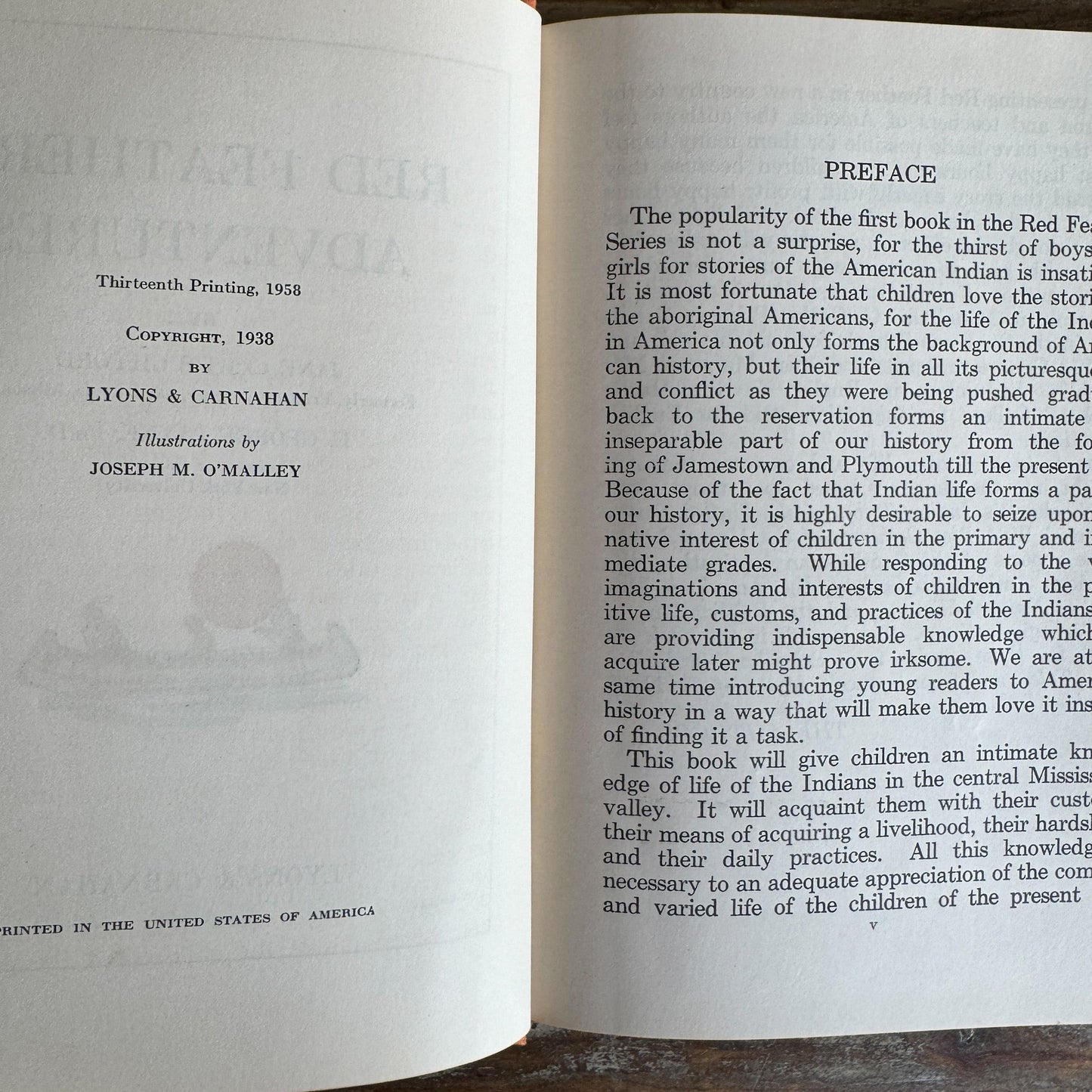 Red Feather’s Adventures, 1958 Printing, Vintage School Book - Pretty Old Books