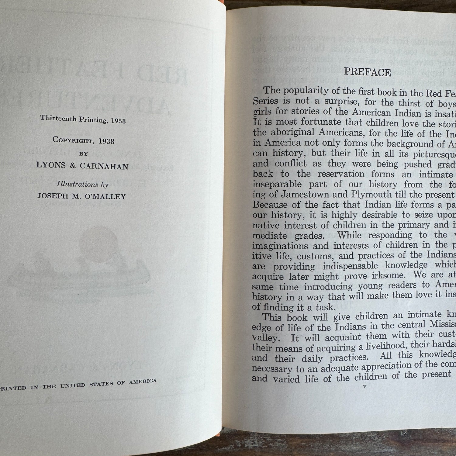 Red Feather’s Adventures, 1958 Printing, Vintage School Book - Pretty Old Books