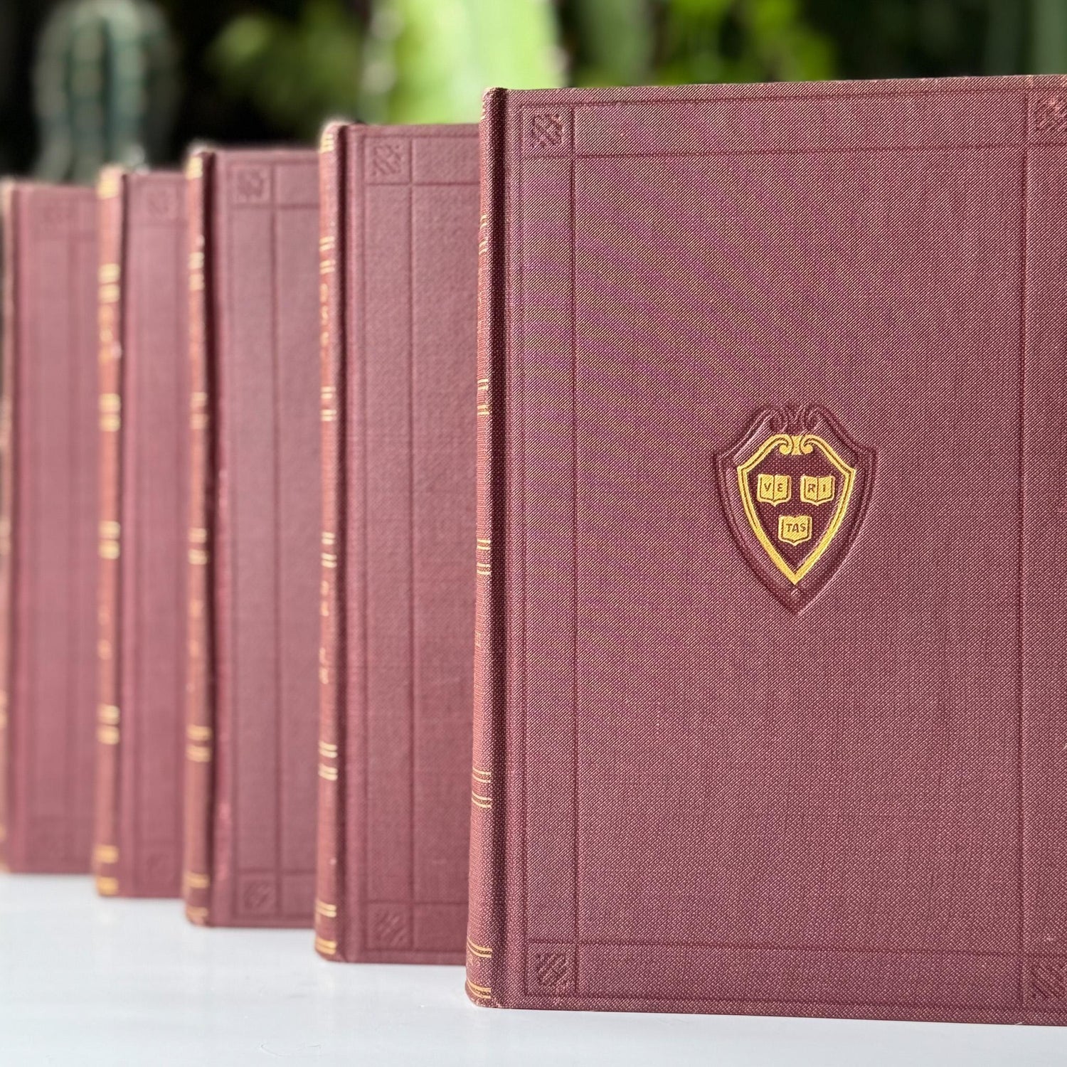Red Harvard Classics Five Foot Shelf of Books Partial Set, 1910 Set of 5 - Pretty Old Books
