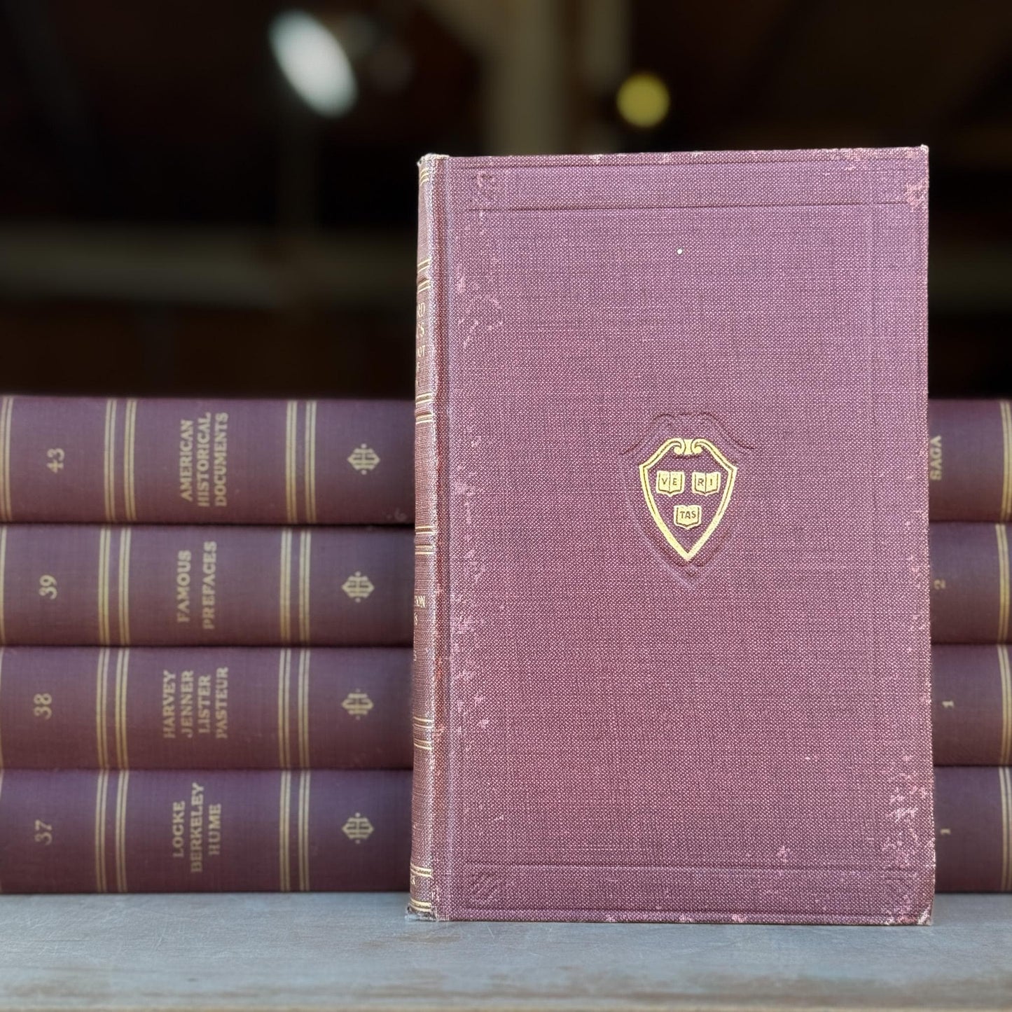 Red Harvard Classics Five Foot Shelf of Books Partial Set, 1910 Set of 9 - Pretty Old Books