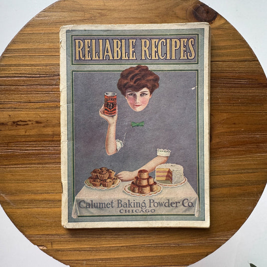 Reliable Recipes, Calumet Baking Powder Co, 1913 Cook Booklet Rare Purple - Pretty Old Books