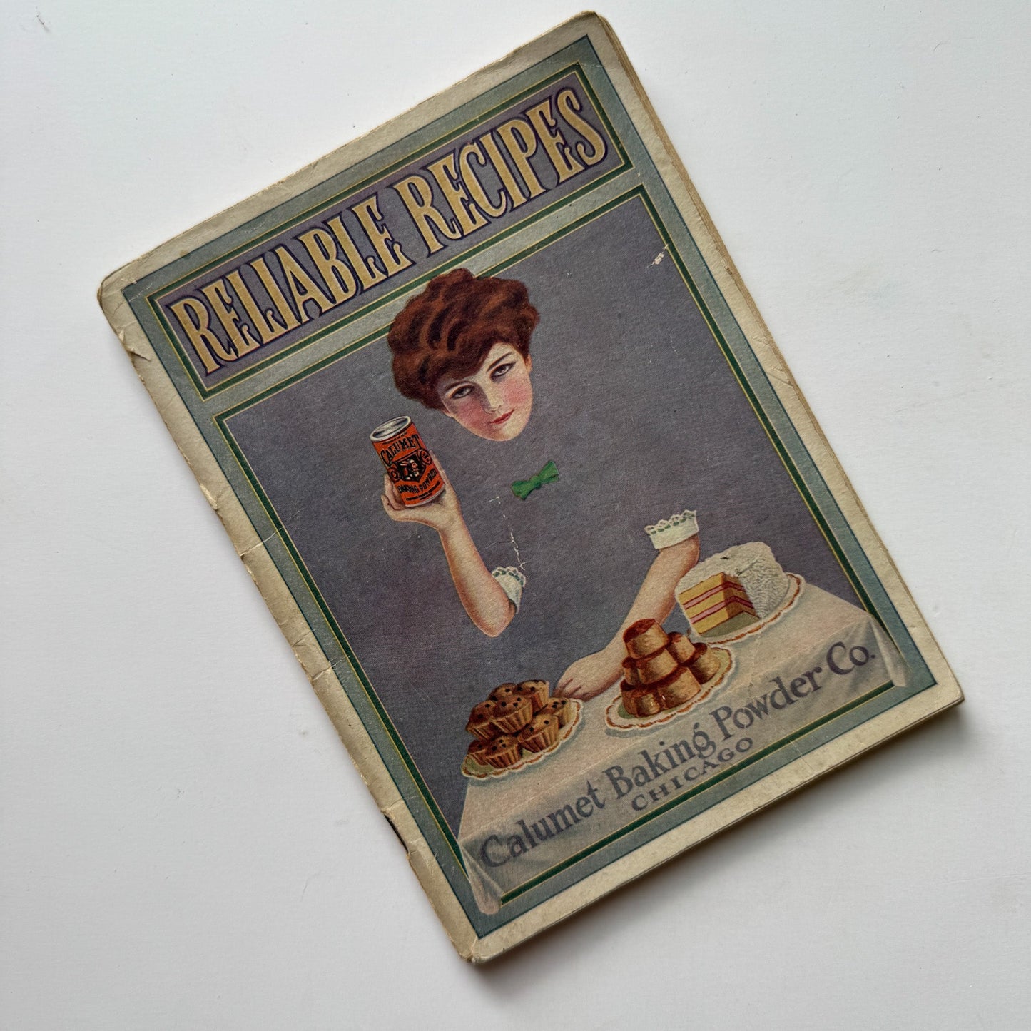 Reliable Recipes, Calumet Baking Powder Co, 1913 Cook Booklet Rare Purple - Pretty Old Books