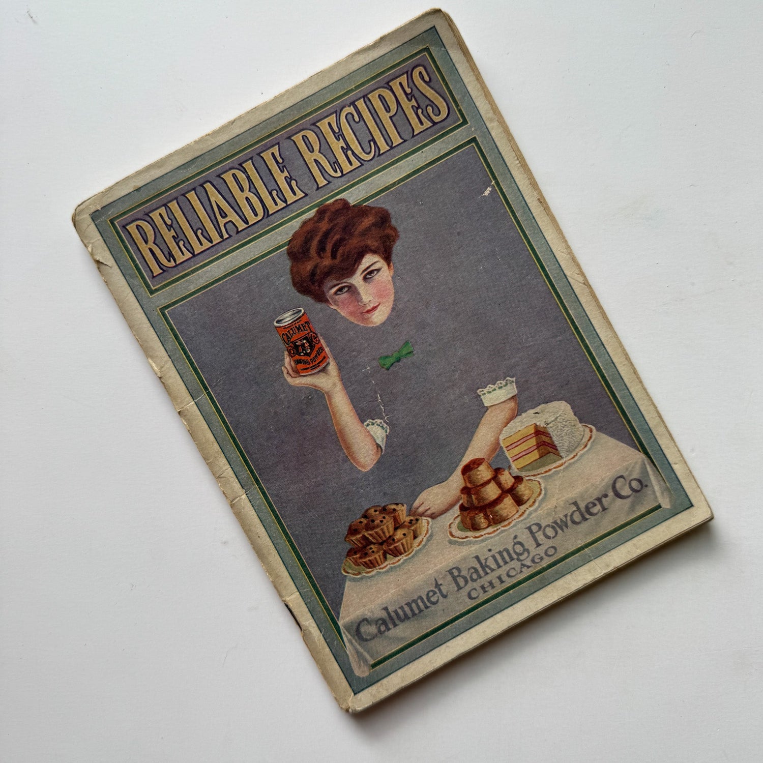 Reliable Recipes, Calumet Baking Powder Co, 1913 Cook Booklet Rare Purple - Pretty Old Books