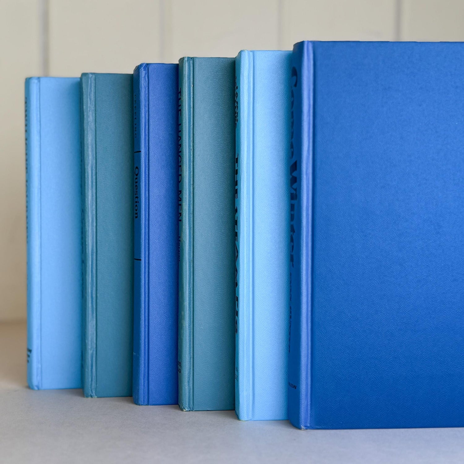 Retro 1960s Blue Decorative Book Bundle for Shelf Display - Pretty Old Books