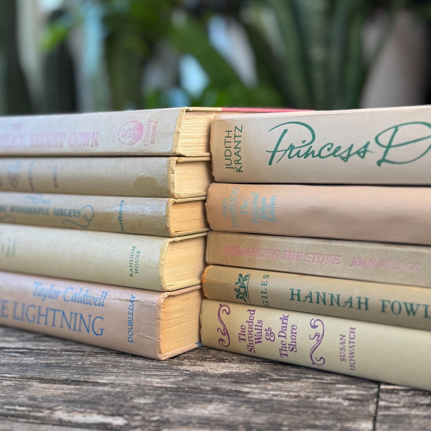 Retro Tan Decorative Books for 1960s Shelf Design - Pretty Old Books