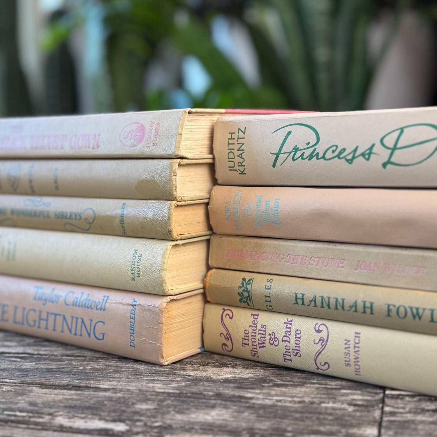 Retro Tan Decorative Books for 1960s Shelf Design - Pretty Old Books