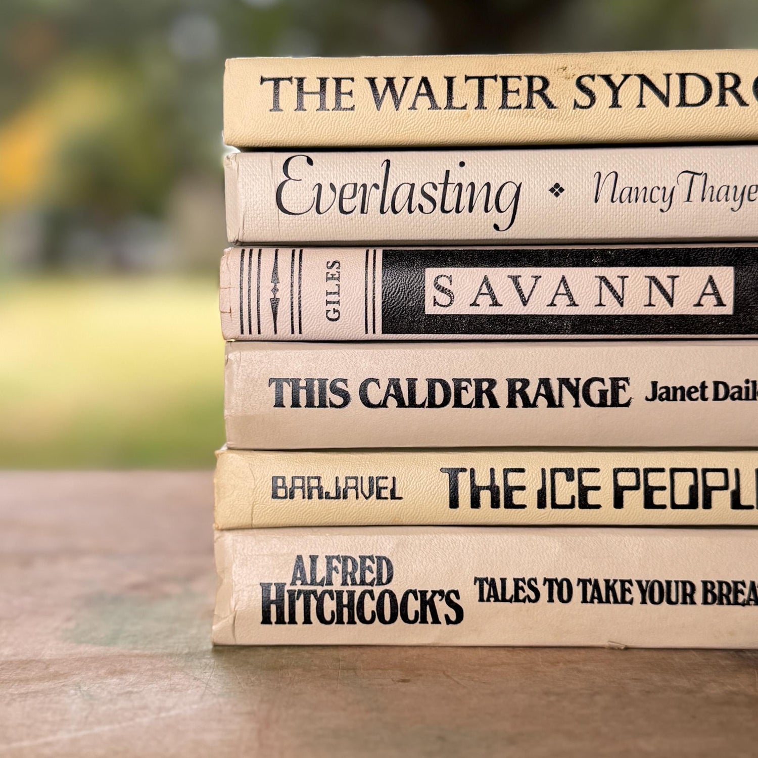 Retro Vintage Taupe and Black Book Bundle for Shelf Styling - Pretty Old Books