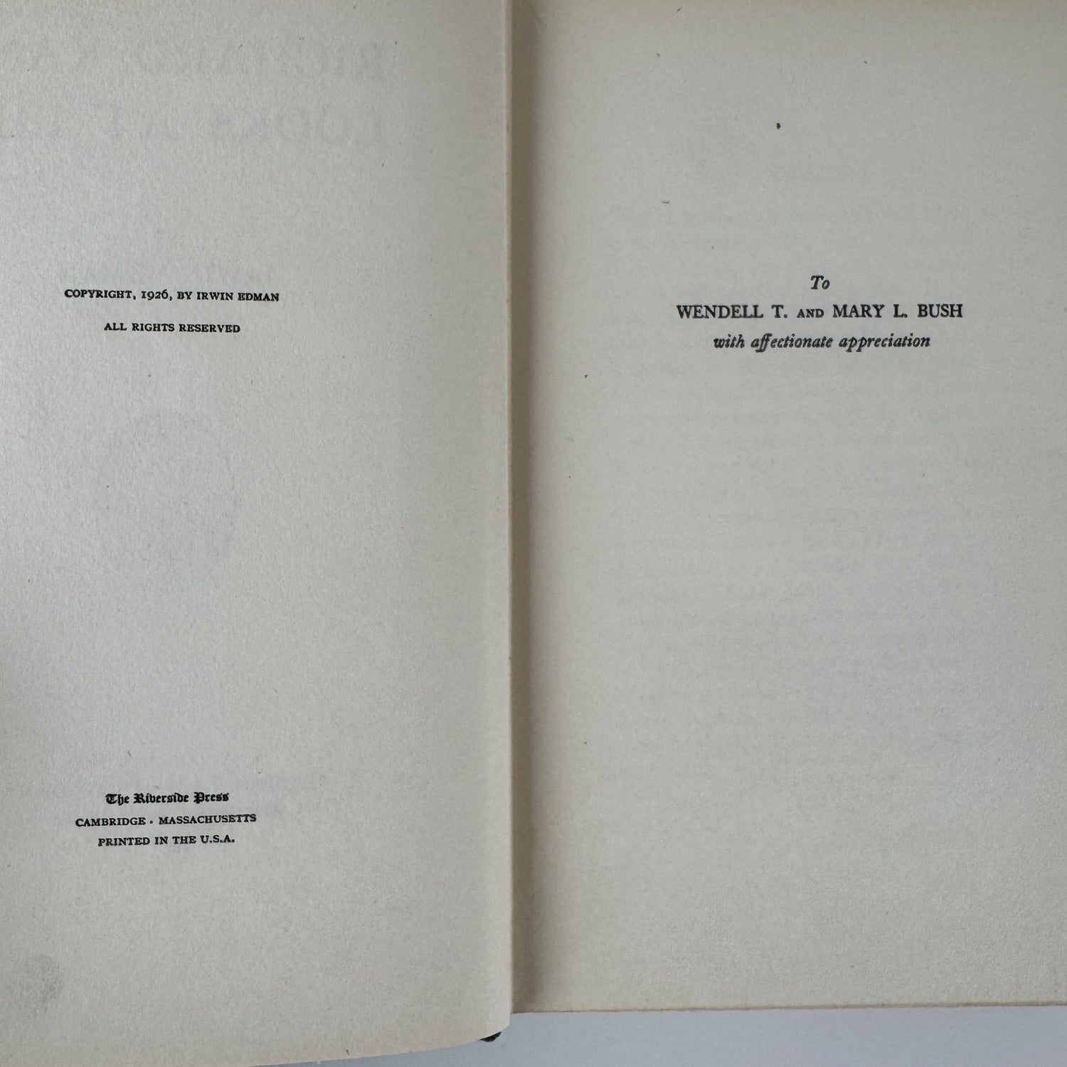 Richard Kane Looks at Life — Irwin Edman — 1926 Vintage Novel by American Philosopher - Pretty Old Books