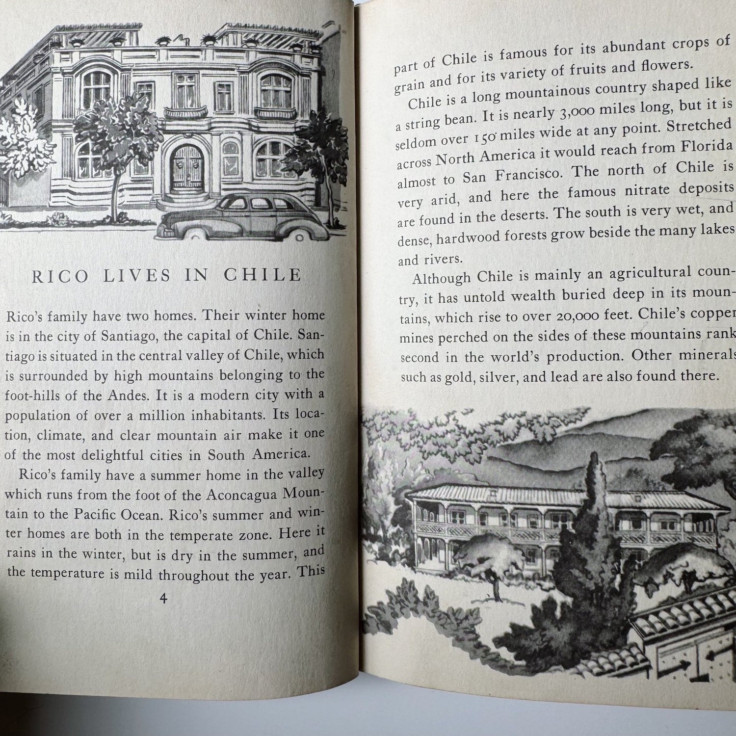 Rico the Young Rancher, New World Neighbors, Kids Book, Chile, 1942 - Pretty Old Books