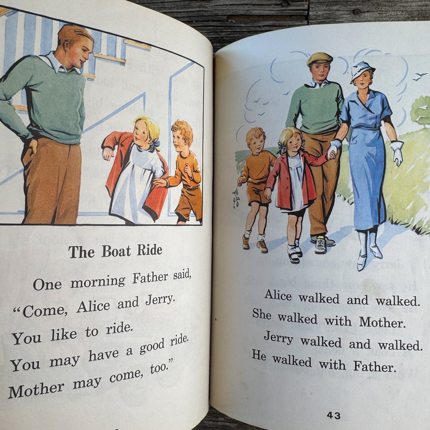Rides and Slides, Mabel O'Donnell, The Alice and Jerry Books, Harper & Row, 1955 - Pretty Old Books