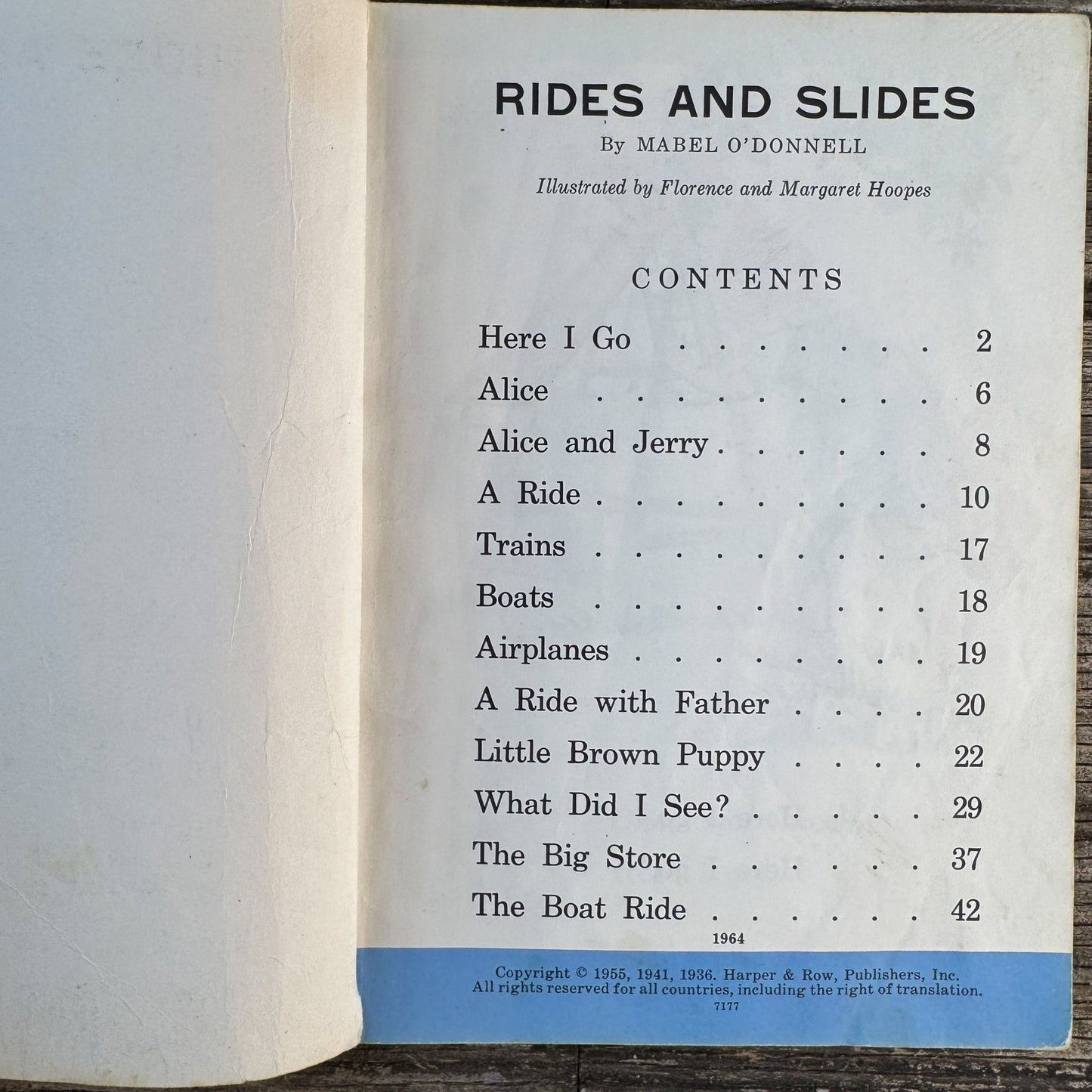 Rides and Slides, Mabel O'Donnell, The Alice and Jerry Books, Harper & Row, 1955 - Pretty Old Books