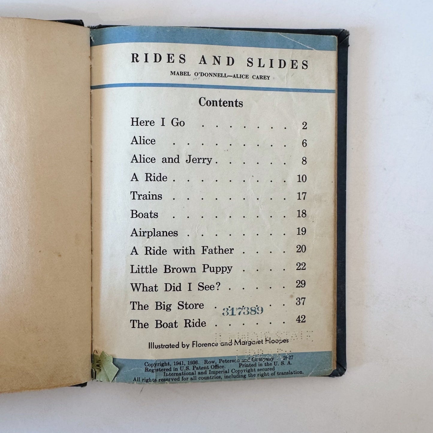 Rides and Slides, The Alice and Jerry Books, 1941 Elementary School Primer - Pretty Old Books