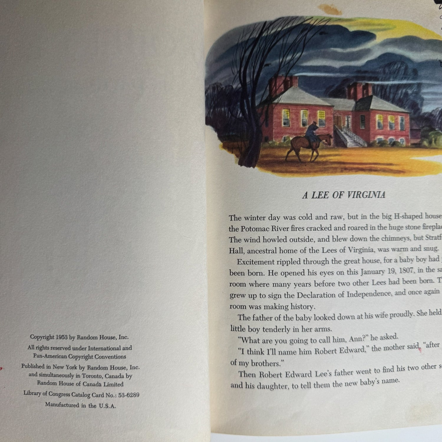 Robert E. Lee by David McDowell, Illustrated Juvenile Biography (1953) - Pretty Old Books