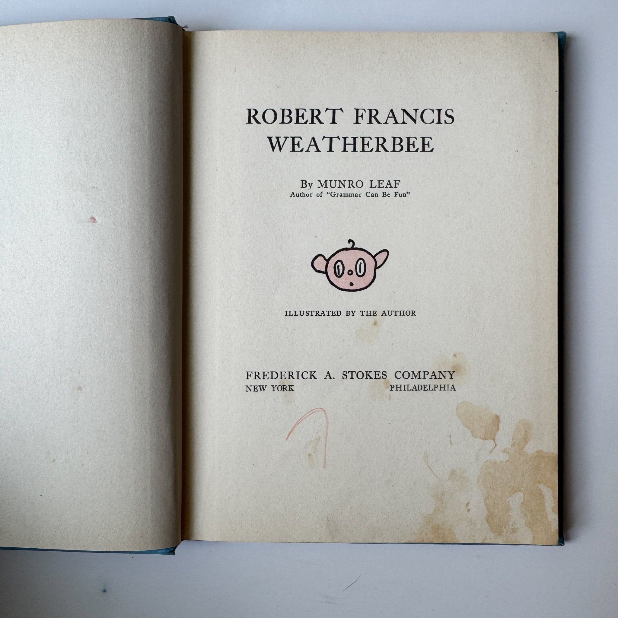 Robert Francis Weatherbee, Munro Leaf, 1935, Hardcover - Pretty Old Books