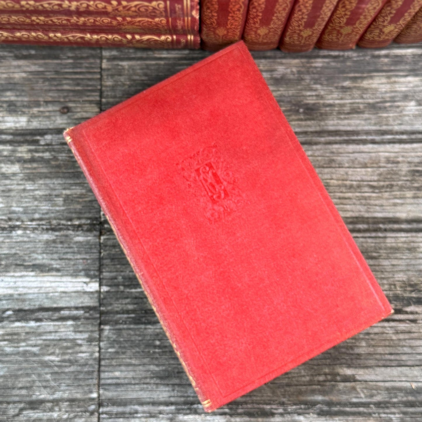 Robert Louis Stevenson Book Set, 1925 Red and Gold South Seas Edition, 32 Volumes - Pretty Old Books