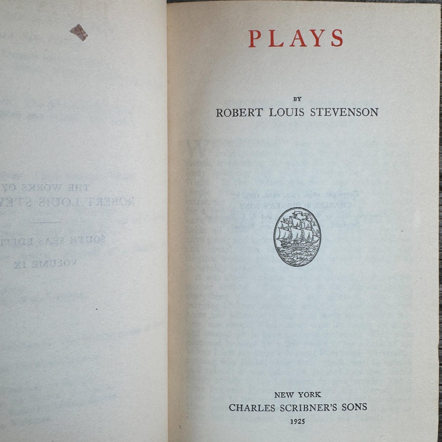 Robert Louis Stevenson Book Set, 1925 Red and Gold South Seas Edition, 32 Volumes - Pretty Old Books